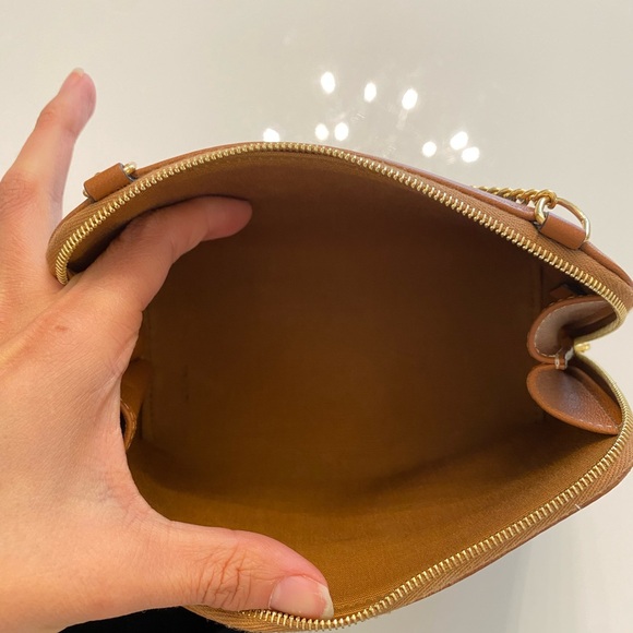 CELINE CLUTCH WITH CHAIN IN TRIOMPHE CANVAS AND LAMBSKIN - Picture 7 of 7